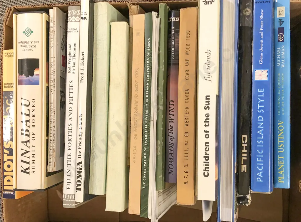 Large Box of Assorted Mostly Pacific-Related Books Incl. History and Geography Image 1++