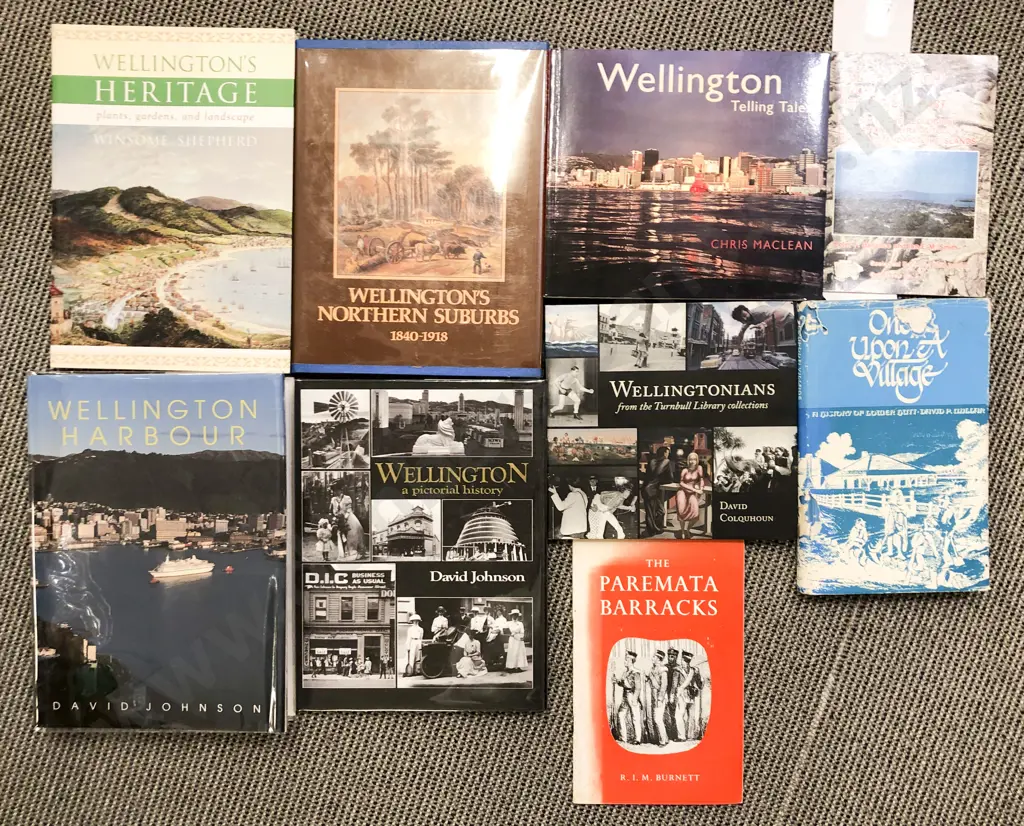 Nine Assorted NZ Historical Books and Booklets Incl. Wellington: A Pictoral History Image 1++