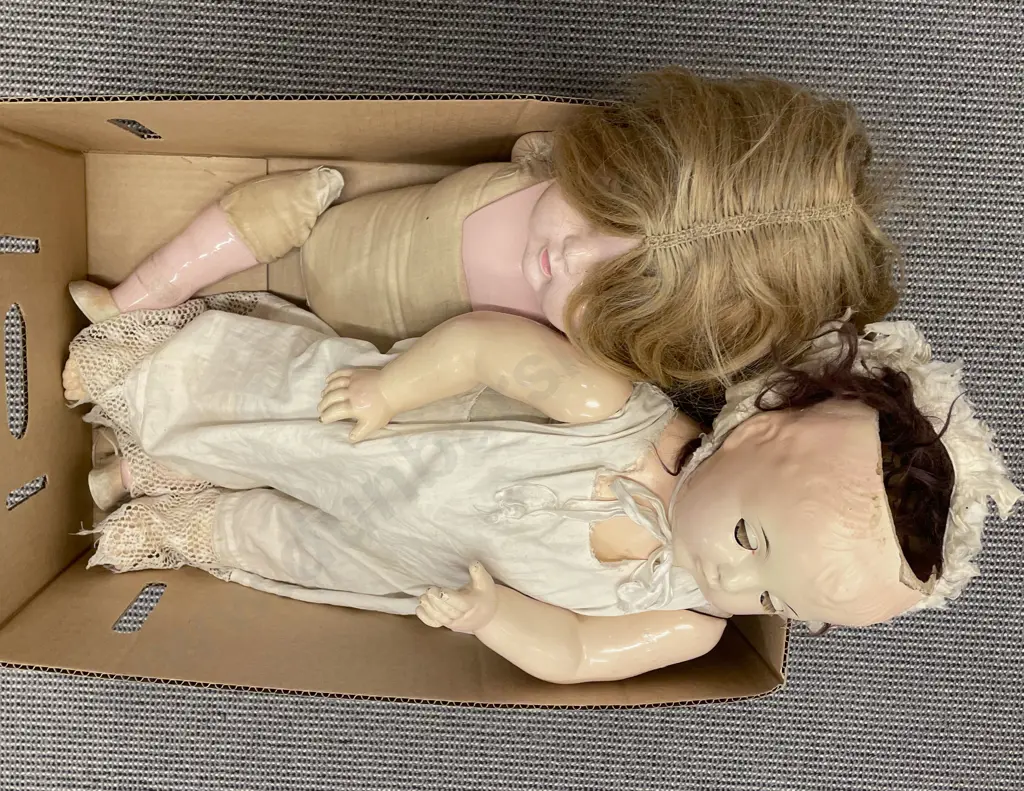 Effanbee Composition Shoulder Plate Character Doll Together With Other Composition Shoulder Plate Doll (AF) Image 1++