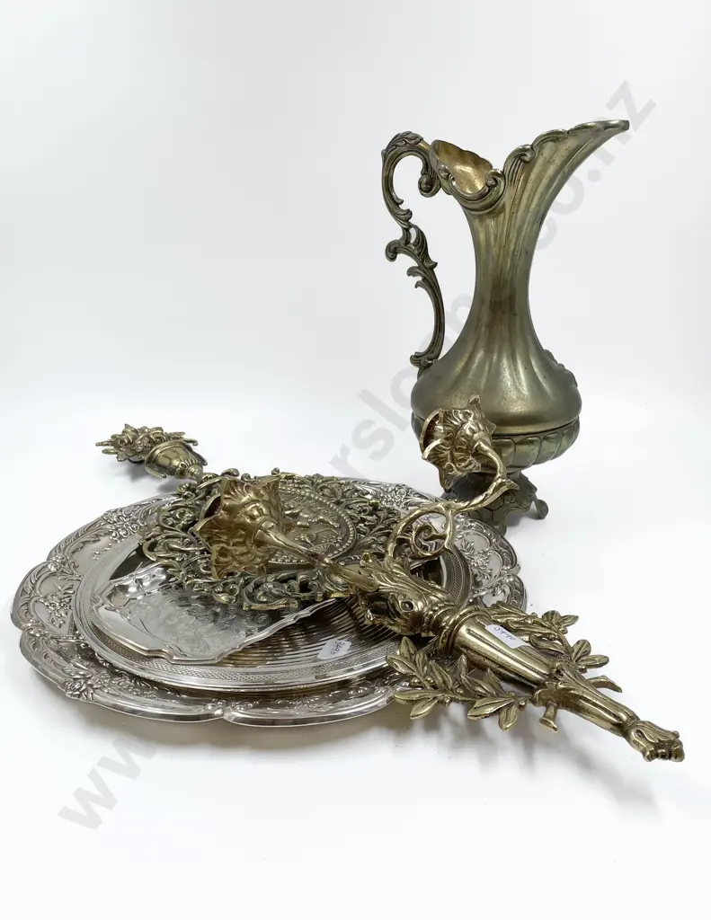 Cast Brass Wall Sconce Together With Assorted S/P Etc. Image 1++