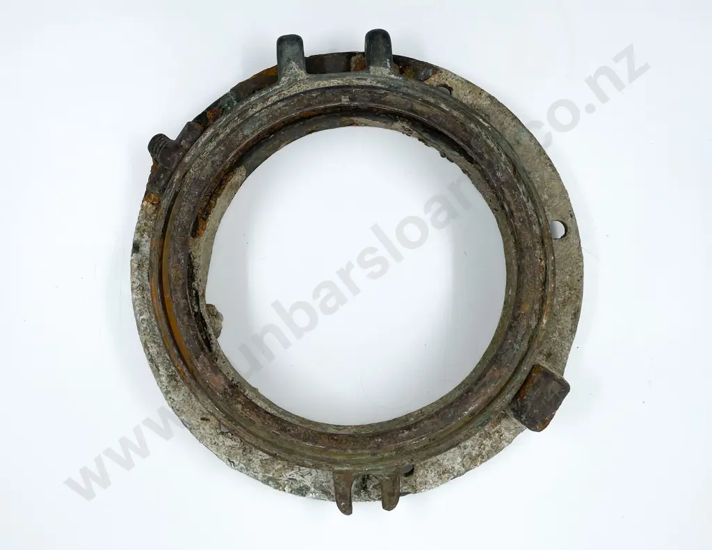 Two Vintage Metal Portholes Image 1++