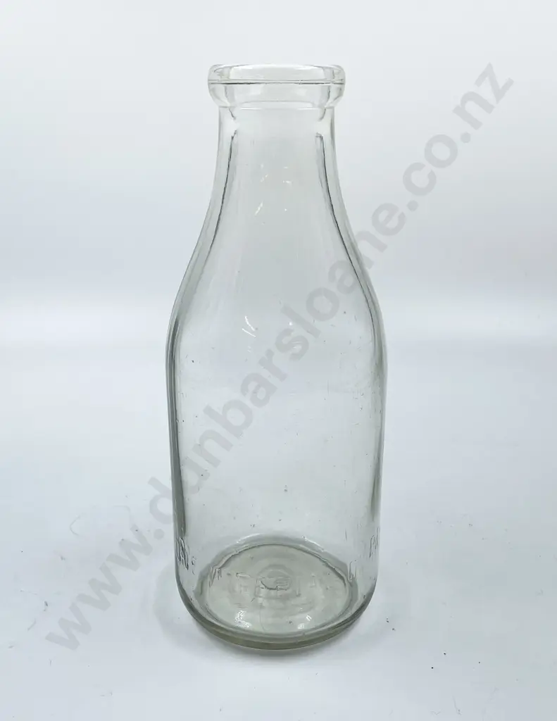 One Quart Vintage Glass Milk Bottle Image 1++