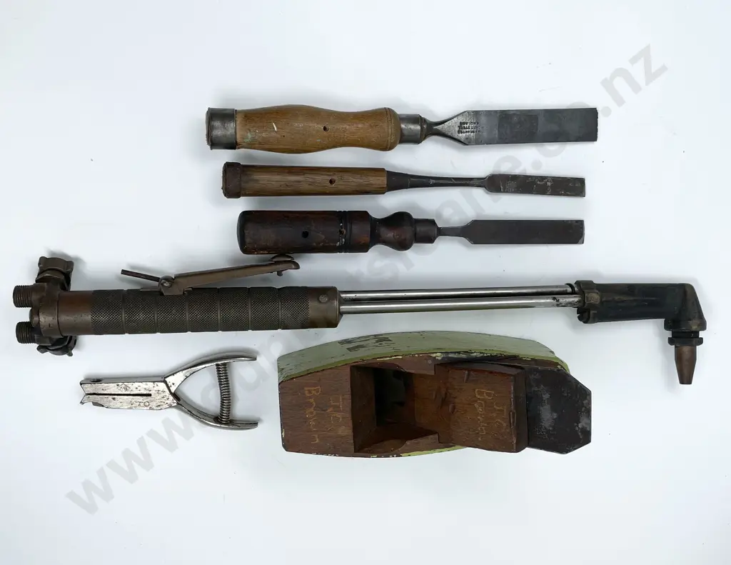 Assorted Vintage Hand Tools Incl. Plane and Chisels Etc. Image 1++