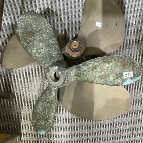 Three Blade Ship's Propeller on Mount