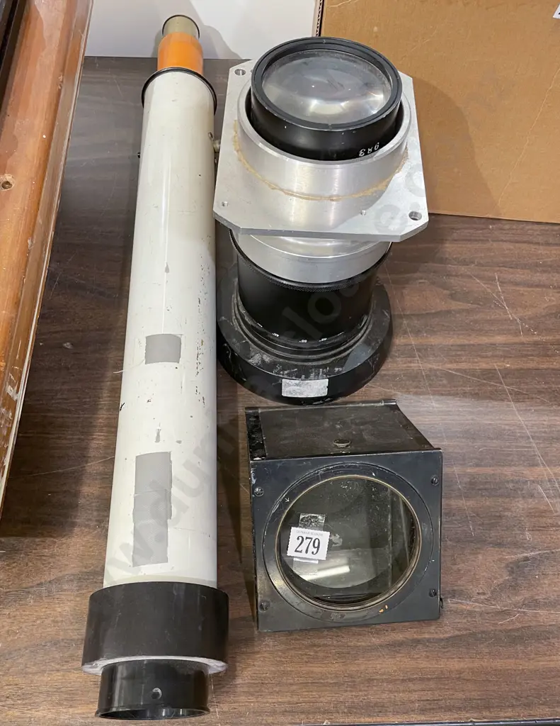 Two Large Vintage Lenses Together With Telescope Image 1++