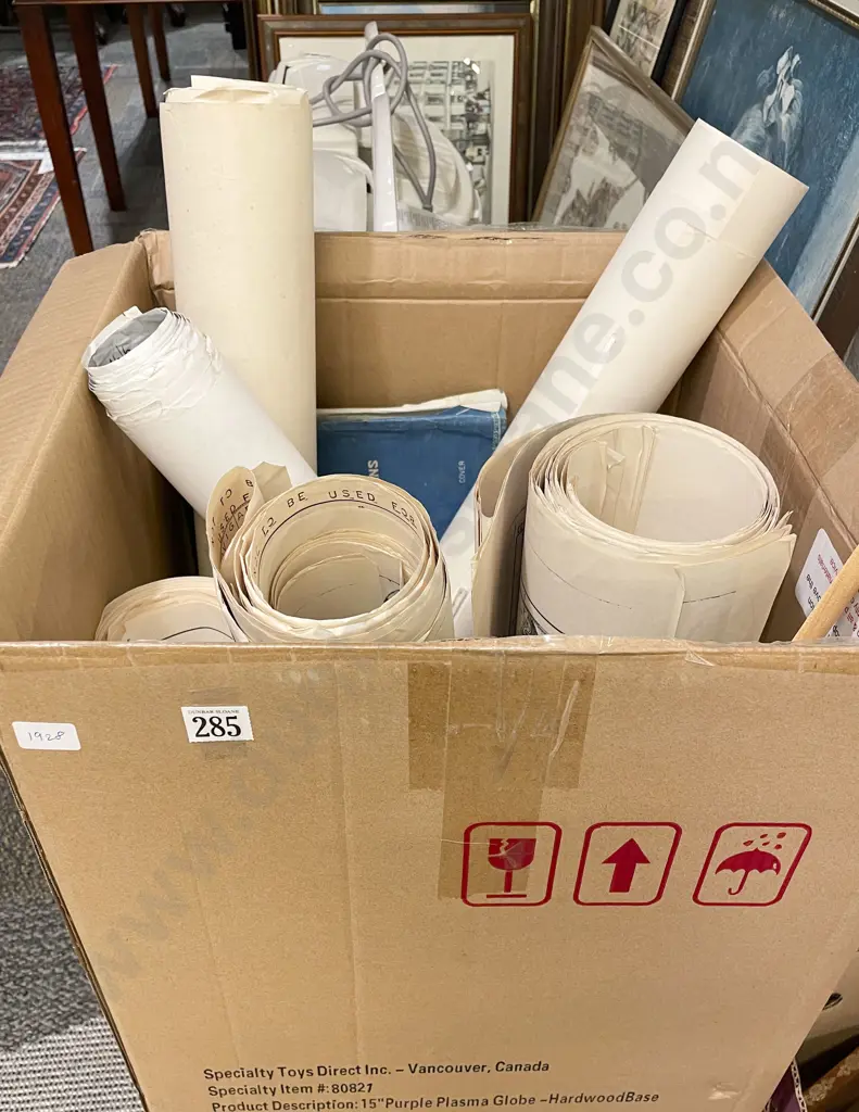 Box of Assorted Loose Maps and Nautical Reference Posters Image 1++