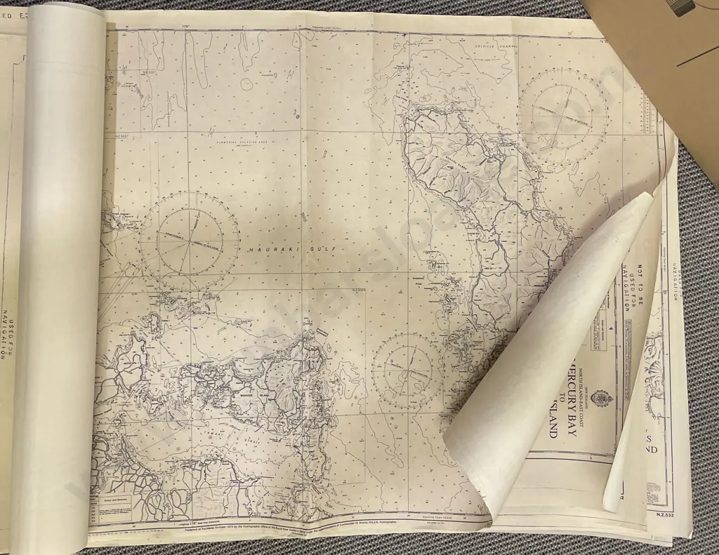 Box of Assorted Loose Maps and Nautical Reference Posters Image 1++