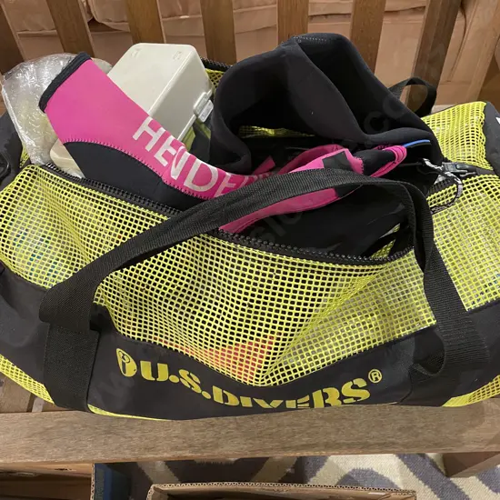 Diving bag and Assortment of Diving Accessories