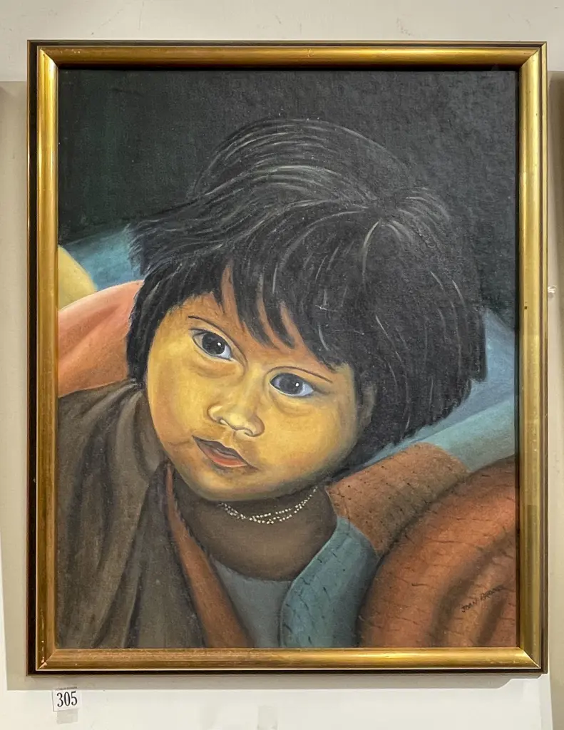 Joan Brooks "Contemplation" - Oil on Board Image 1++