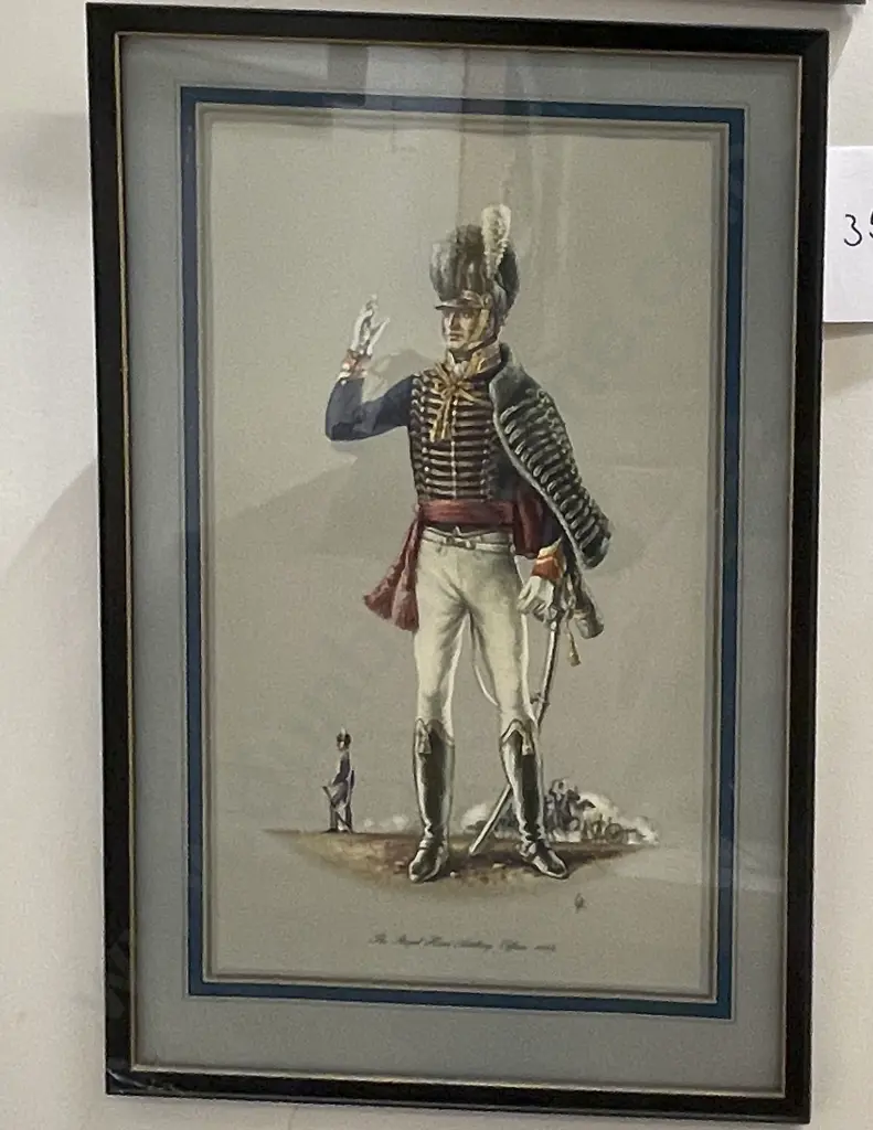 Three Vintage Prints of Military Officers Image 1++