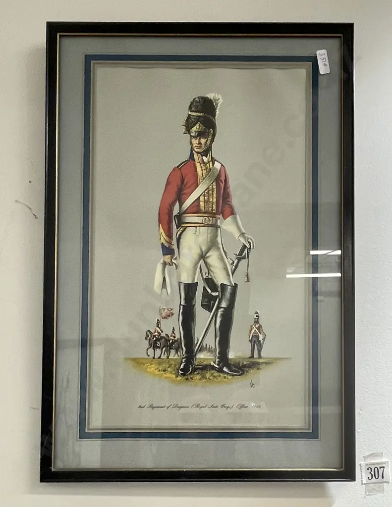 Three Vintage Prints of Military Officers Image 1++