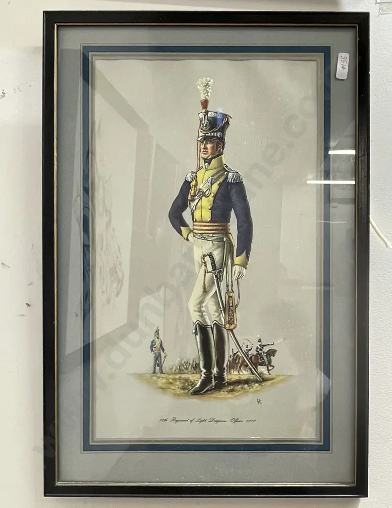 Three Vintage Prints of Military Officers Image 1++