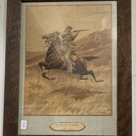 2 Prints Including Boer War Rider