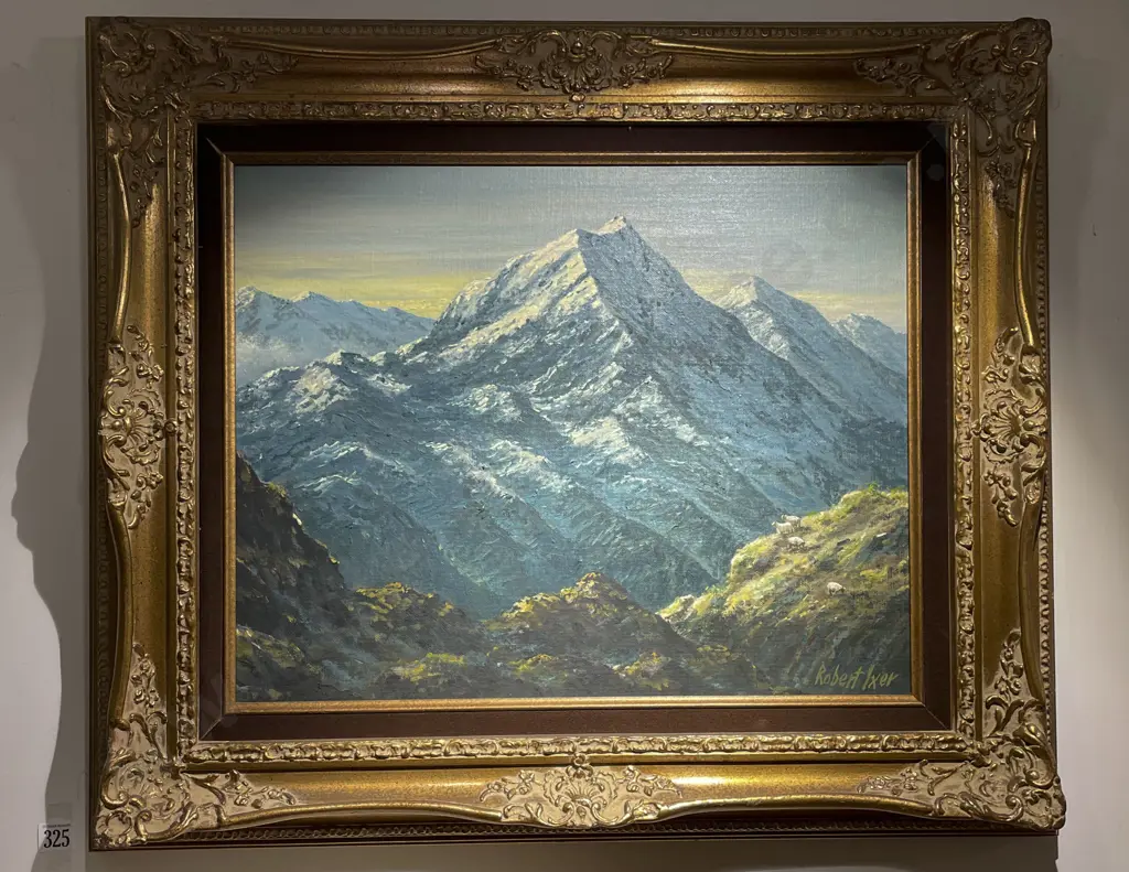 Robert Ixer - Majestic Mount Cook - Oil on Board Image 1++