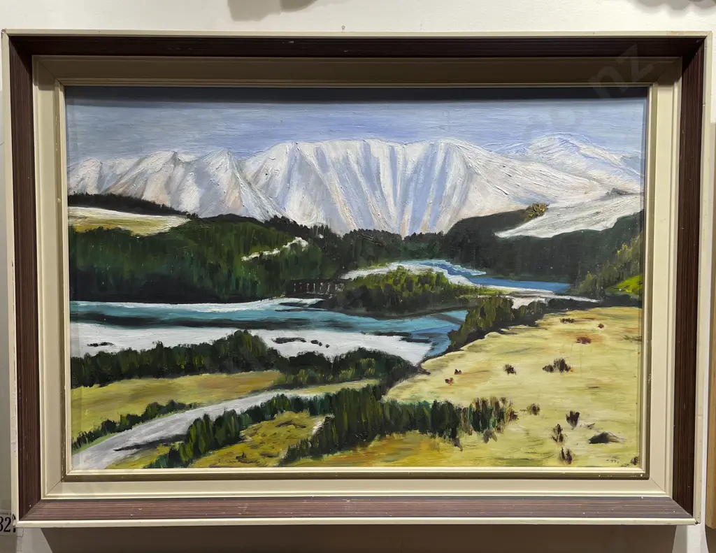 G Mills - Pauatahanui Inlet at Whitby - Oil on Board Image 1++