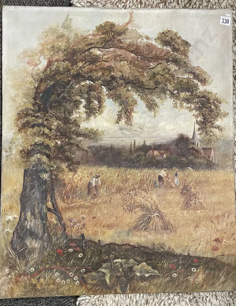 S Henson Oil Together with J P Hefarps W/C and Three Other Works with Empty Frame (6) Image 1++