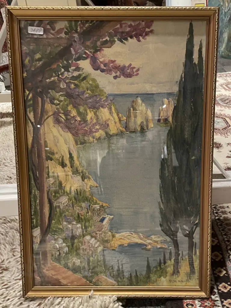 S Henson Oil Together with J P Hefarps W/C and Three Other Works with Empty Frame (6) Image 1++