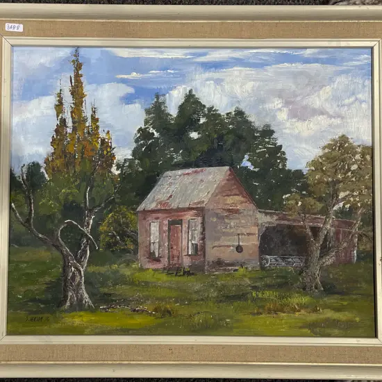 S Henson Oil Together with J P Hefarps W/C and Three Other Works with Empty Frame (6)
