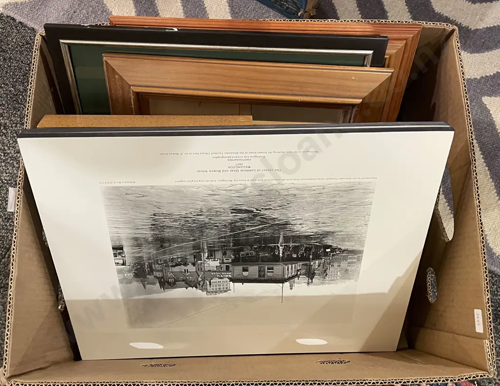 Box of Assorted Prints and Frames Including Mirror Image 1++
