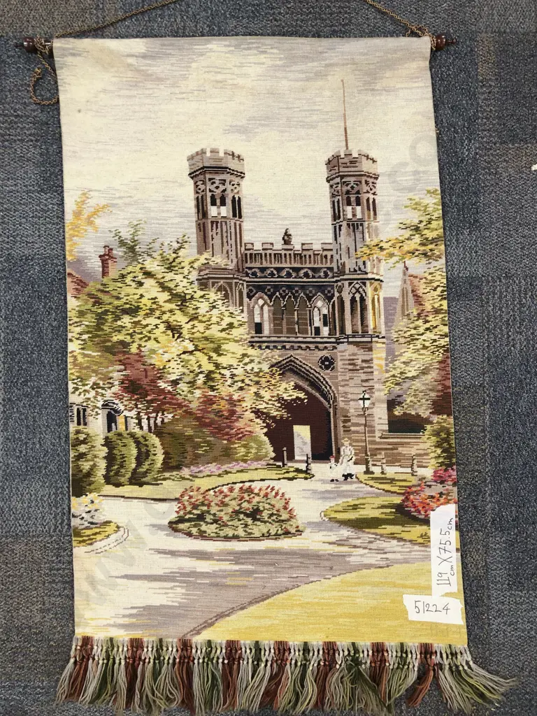 Tapestry Wall Hanging " The Gateway ST Augustines Abbey " Image 1++