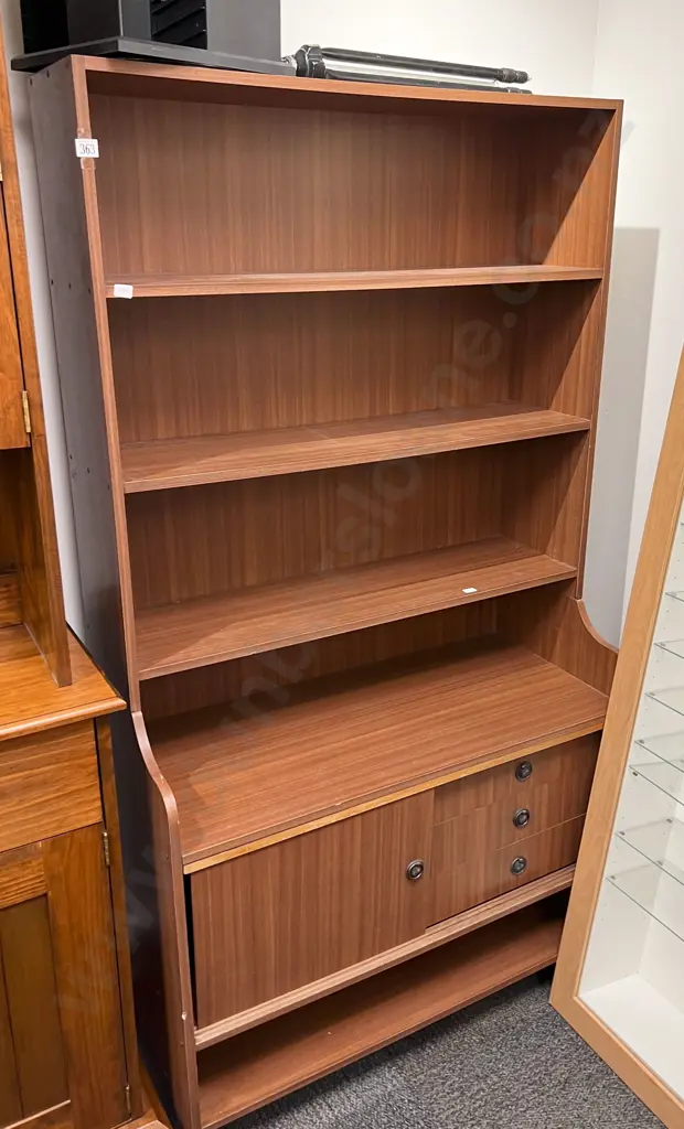 Bookcase Cabinet Together With Mid Century Style Desk and Assorted Image 1++