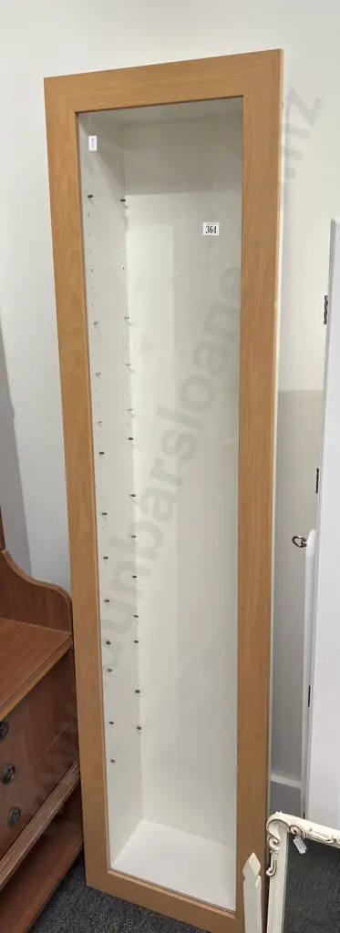 Modern Hanging Glazed Display Cabinet With Glass Shelves Image 1++