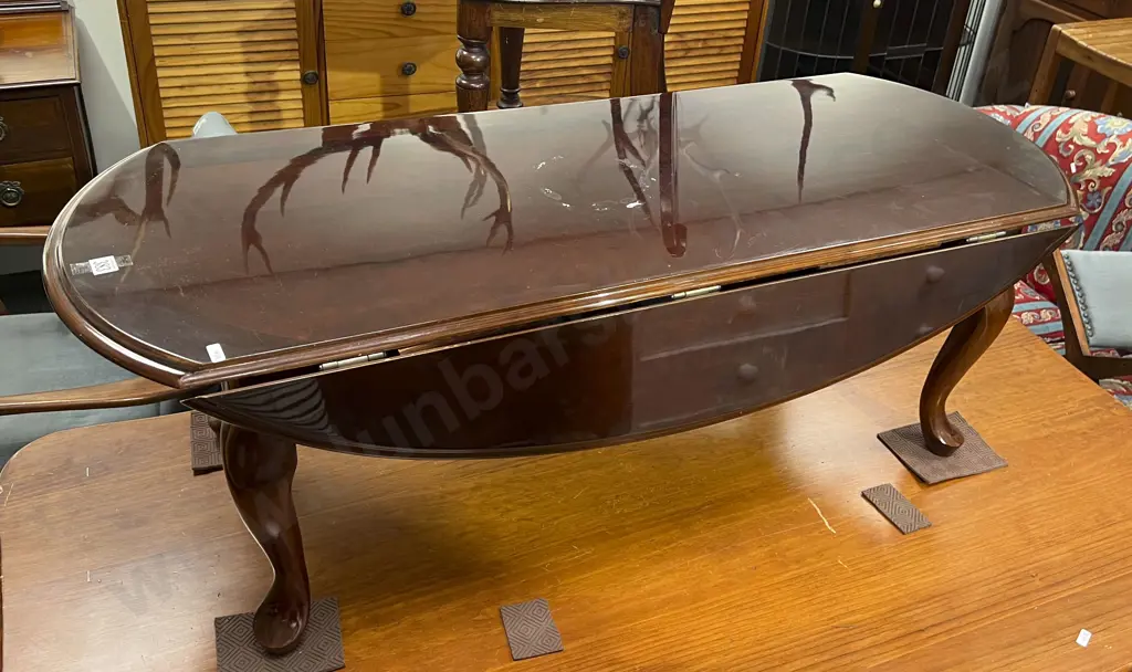 Drop Side Mahogany Coffee Table Image 1++