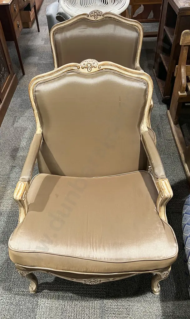 Pair of French Style Arm Chairs Image 1++