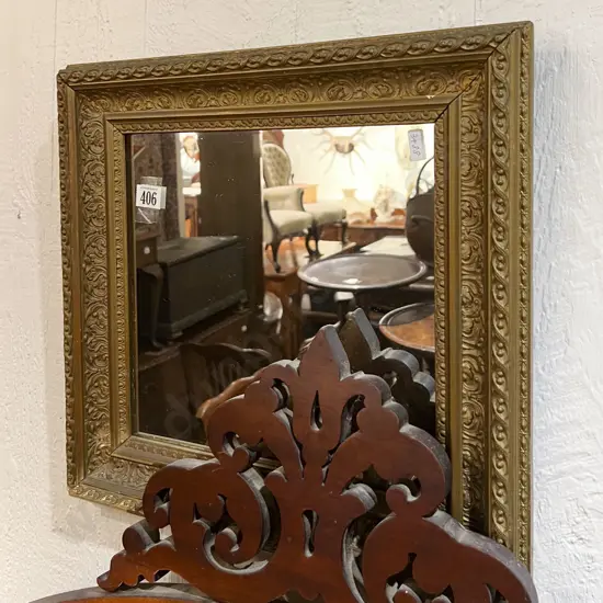 Square Gilt Framed Mirror