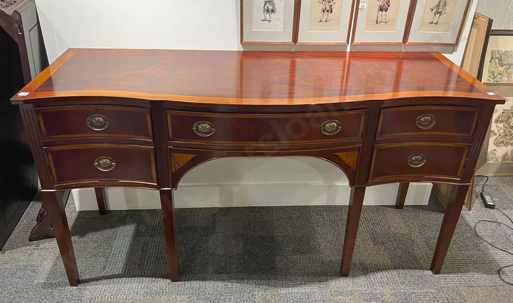 Sheraton Revival Mahogany Sideboard Image 1++