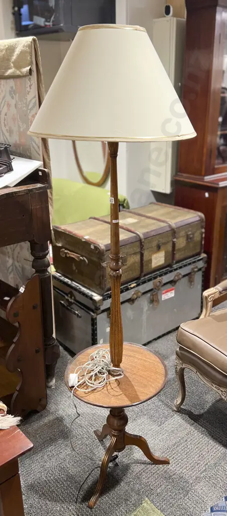 Standard Lamp and Shade With Circular Table Center Image 1++