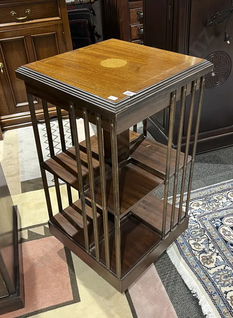 Inlaid Revolving Bookcase Image 1++