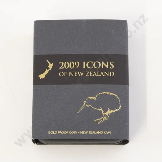 NZ 2009 Icons Gold Proof $10 Coin