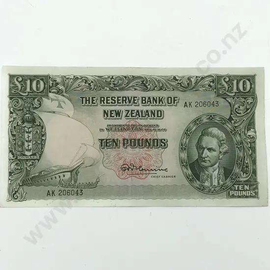 NZ Fleming Ten Pound Note AK206043