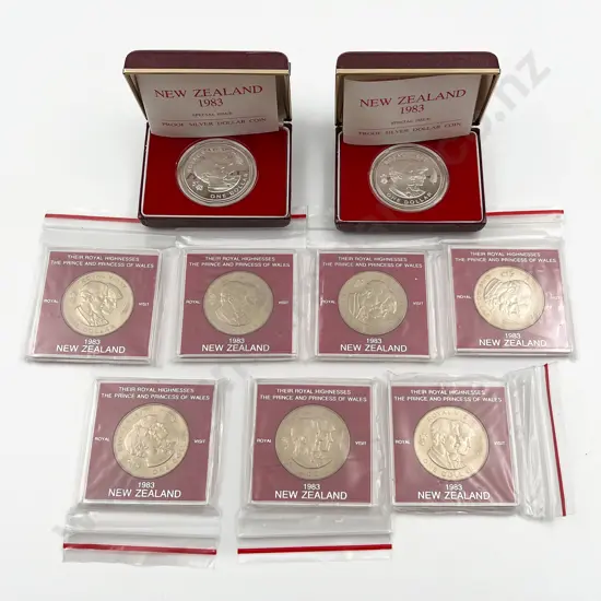 NZ 1983 Royal Visit Coin Issues