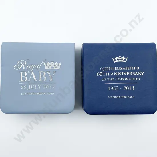 NZ 2013 Royal Silver Proof One Dollar x2