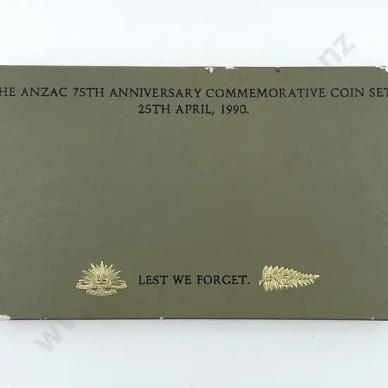 NZ 1990 Anzac 75th Anniversary Commemorative Coin Set