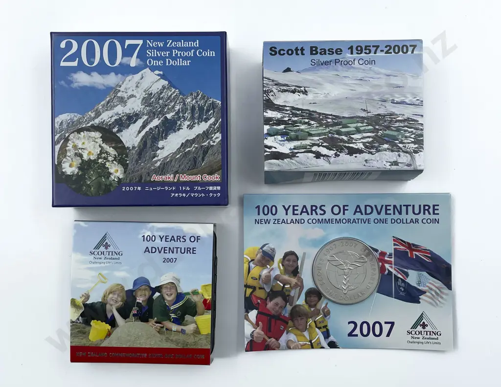 NZ 100 Years of Adventure Proof Silver Dollar Image 1++