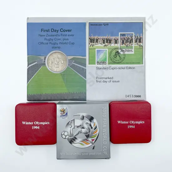 NZ 2010 Fifa World Cup Silver Proof One Dollar