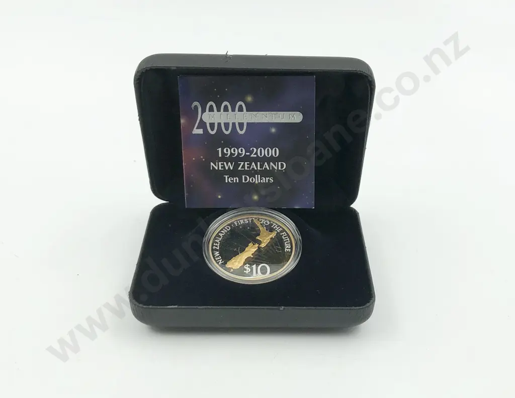 NZ 2000 Millennium Silver Proof Ten Dollar Image 1++