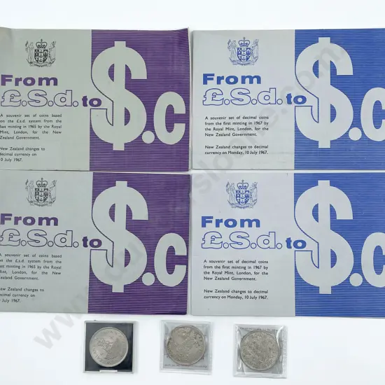 1967 Eight Pounds to Decimal Packs and Three Crowns 1949x2