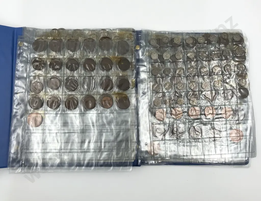 Two NZ Pre-decimal Coin Albums Image 1++