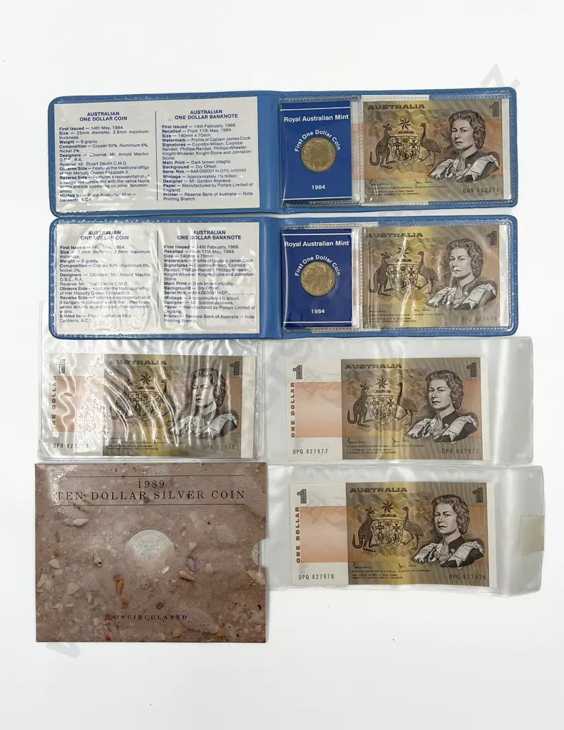 Australia 1984 Dollar/1966 Dollar First and Last Pack x2 Image 1++