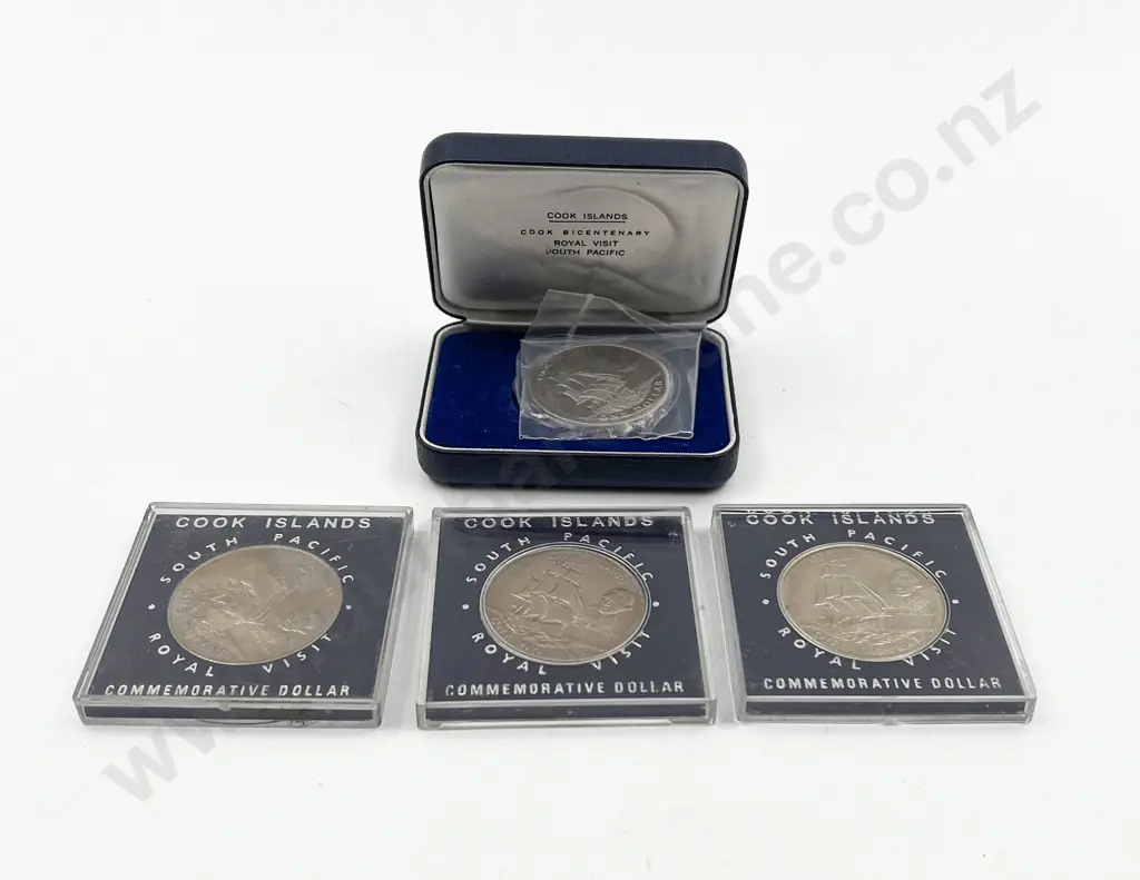 Cook Islands 1970 Royal Visit Unc Silver One Dollar Coin Image 1++