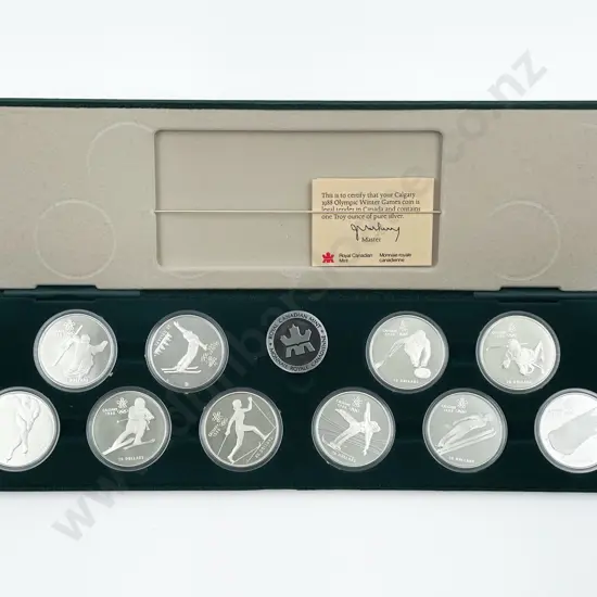 Royal Canadian Mint 1988 Calgary Ten Silver Proof 20 Dollar Coin Set
