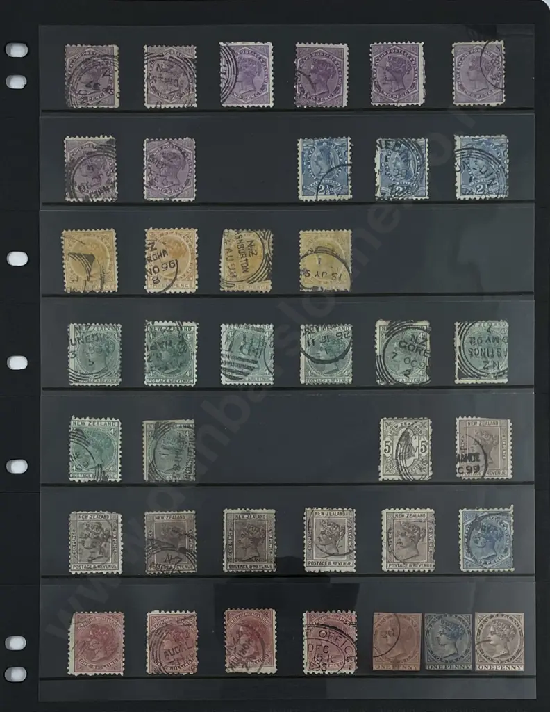 Collection NZ 1874 First Sidefaces and 1882 Second SIdefaces Image 1++