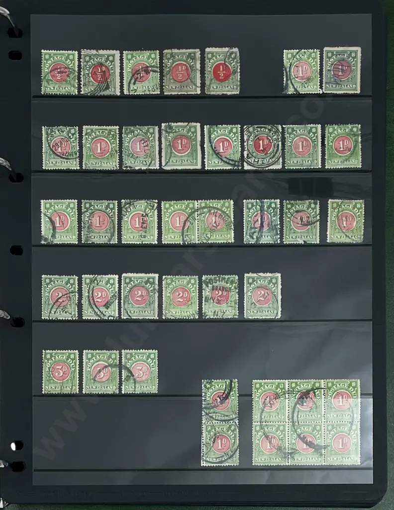 NZ Collection 1899/1902 and 1939 Postage Due Image 1++
