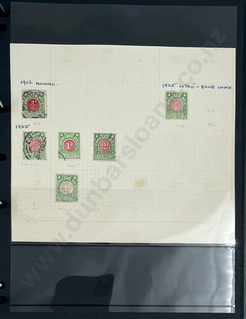 NZ Collection 1899/1902 and 1939 Postage Due Image 1++