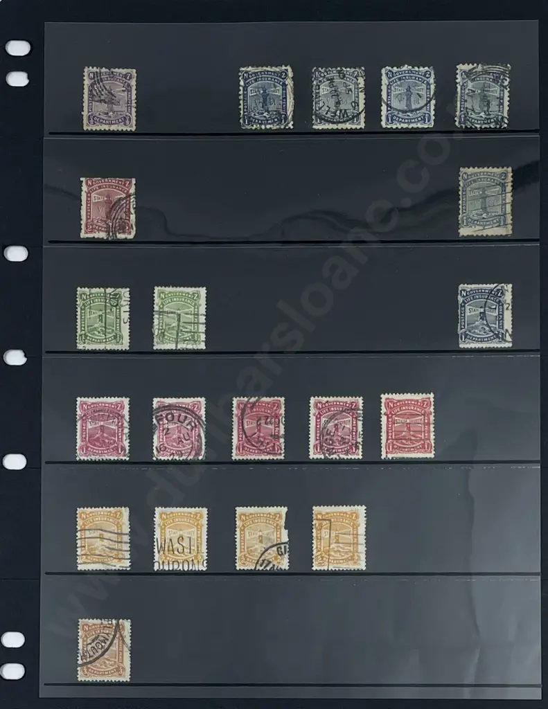 NZ Collection Early Issue Government Life Insurance Stamps Image 1++