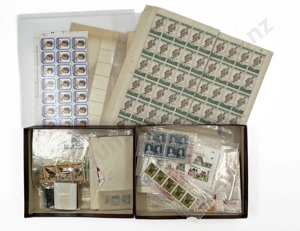 NZ Pre-Decimal Various Sheets and Blocks Image 1++